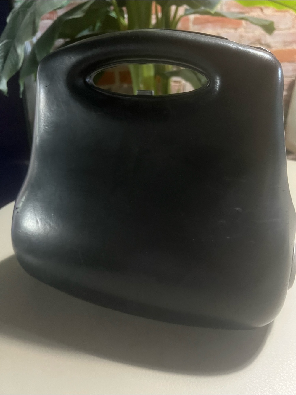 CHANEL Black Leather Top-Handle Clutch
